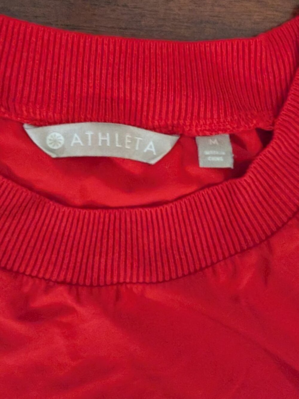 Athleta Red Sleeveless Top Ribbed Crew Neck Banded Hem Size M - Picture 2 of 8